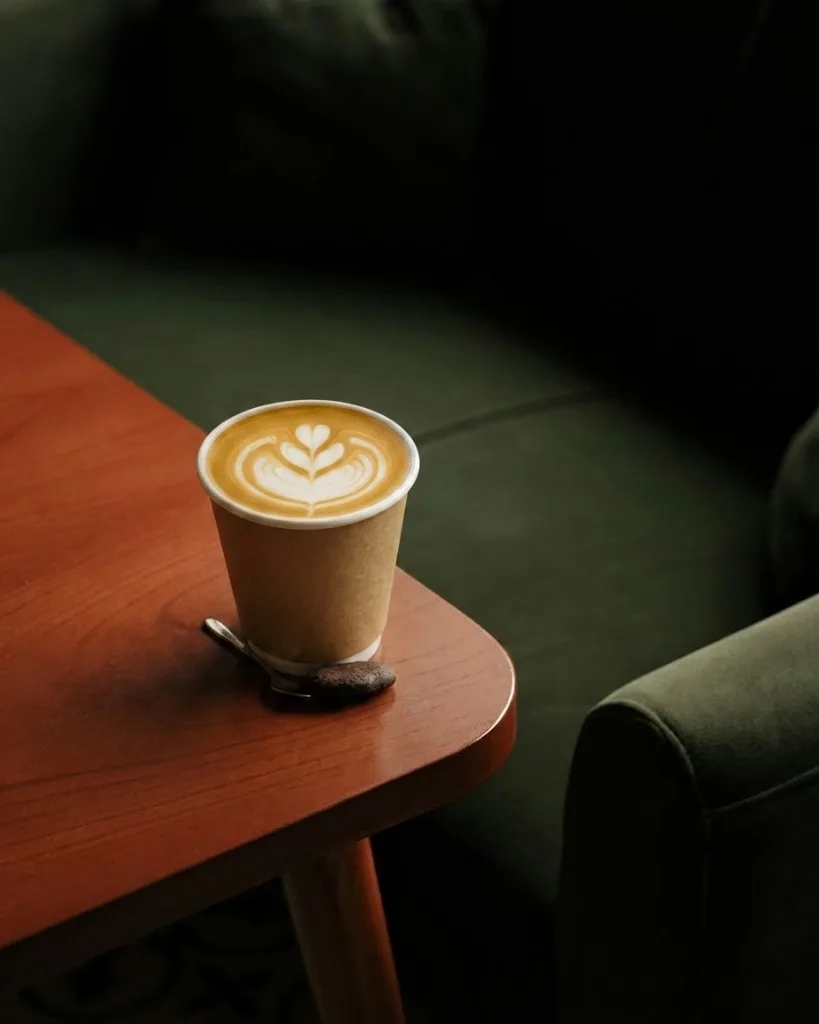 latte on table